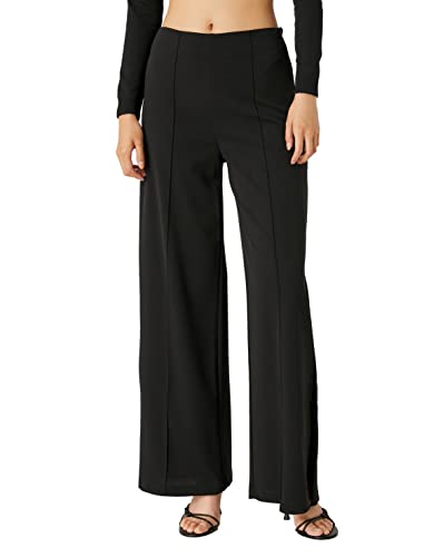 Koton Damen Side Split Trousers Pocket Ribbed Pants, Black (999), L EU von Koton