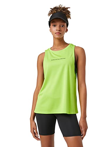 Koton Damen Sleeveless Cut Out Sport Tanktop Shirt, Green (973), M EU von Koton