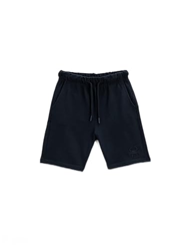 Koton Jungen Basic Mit Bindegürtel Im Bund Kryoung Gestickten Details Shorts, Navy (720), 7-8 Jahre EU von Koton