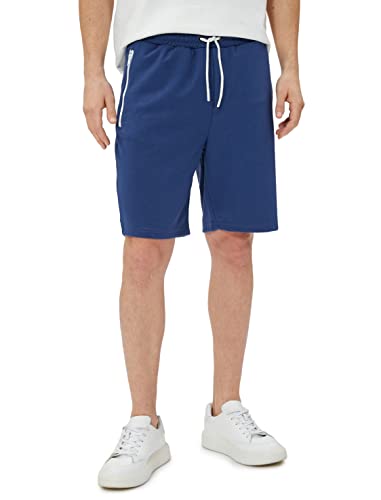 Koton Men Bermuda Shorts Slogan Printed Drawstring Zipper Pocket Detailed Slim Fit von Koton