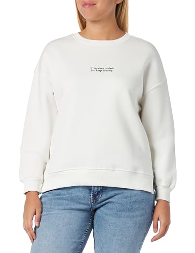 Koton Women Ribbed Long Sleeve Slogan Printed Crew Neck Sweatshirt von Koton