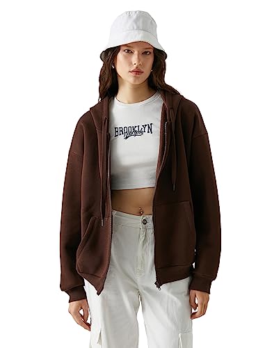 Koton Women Zipper Detail Oversized Hoodie von Koton