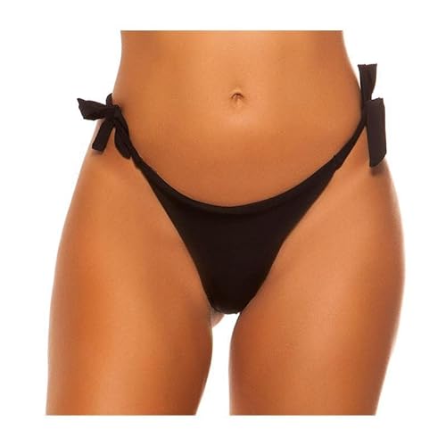 Koucla Sexy Brazilian Tanga Bikini Hose zum Binden Schwarz 40 (L) von Koucla