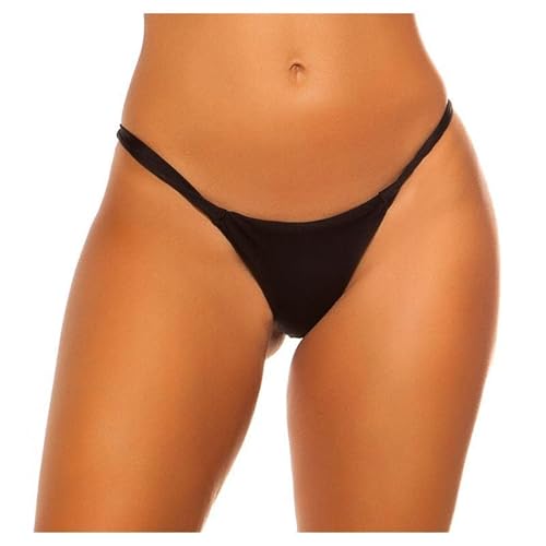 Koucla Sexy Brazilian Tanga Bikini Hose zum Binden in Leopard-Optik 38 (M), Schwarz von Koucla