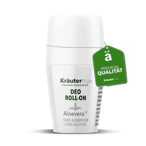 Kräutermax Deoroller Aloe Vera für Herren und Damen - Deo Roll On ohne Aluminium & ohne Alkohol - auch für Empflindliche Haut 1 x 50 ml von Kräutermax.