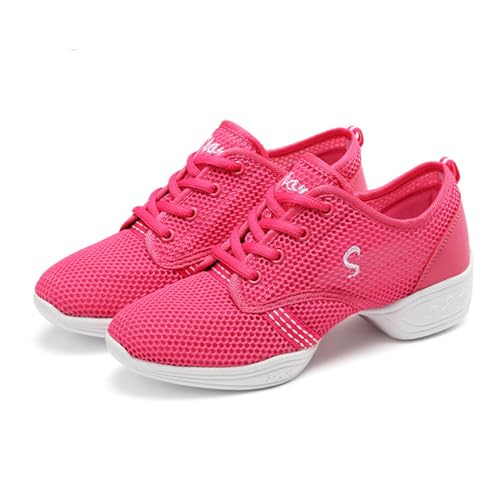 Damen Jazz-Schuhe Tanzsneaker,Jazzschuhe Damen Lace Up Tanzsneaker,Tanzschuhe für Sport,Walking,Walking Tanzschuhe,Damen Geteilte Sohle Tanzschuhe,Für Modern Tanz Tango Gymnastik Sportschuhe von Kraftpaid