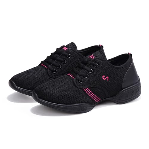 Damen Jazz-Schuhe Tanzsneaker,Jazzschuhe Damen Lace Up Tanzsneaker,Tanzschuhe für Sport,Walking,Walking Tanzschuhe,Damen Geteilte Sohle Tanzschuhe,Für Modern Tanz Tango Gymnastik Sportschuhe von Kraftpaid