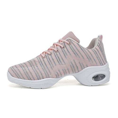 Damen Tanzsneaker,Jazzschuhe Damen Lace Up Tanzsneaker,Tanzschuhe für Sport,Walking,Training Tanzsneaker,Split Sole Athletic Schuhe,Atmungsaktiv,FüR Jazztanz,Stepptanz,Zumba,Ballett,Volkstanz von Kraftpaid