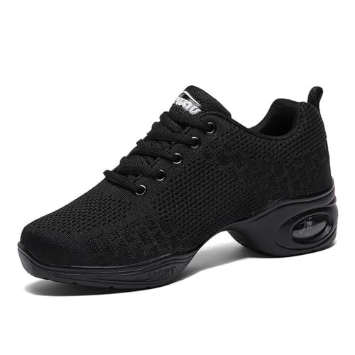 Damen Tanzsneaker,Jazzschuhe Damen Lace Up Tanzsneaker,Training Tanzsneaker,Walking Tanzschuhe,Tanzschuhe für Sport Walking,Geteilte Sohle,Atmungsaktives,Für Modern Tanz Jazz Tango Gymnastik von Kraftpaid