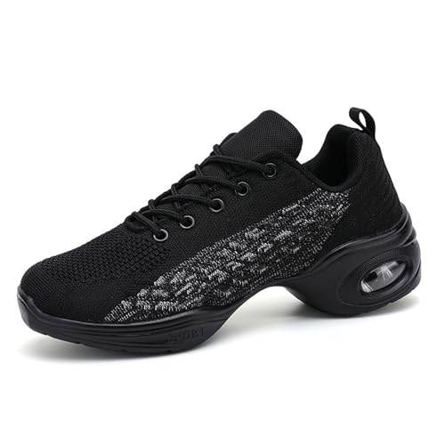 Damen Tanzsneaker,Walking Tanzschuhe,Damen Tanz-Sneaker Jazz-Schuhe,Tanzschuhe für Sport Walking,Trainer leichte Jazz Fersenschuhe,Split Sole Athletic Schuhe,FüR Line Dance,Andere Tanzstile von Kraftpaid