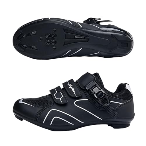 Kraftpaid Herren-Radsportschuhe,Fahrradschuhe Herren MTB,Rennrad Schuhe MäNner,Atmungsaktive Radsportschuhe,Mountainbike Schuhe,Fahrrad Spin MTB Schuhe,Schnalle,FüR Indoor Outdoor Riding Racing von Kraftpaid