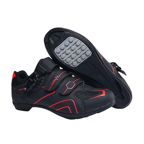 Kraftpaid Herren-Radsportschuhe,Fahrradschuhe Herren MTB,Rennrad Schuhe MäNner,Atmungsaktive Radsportschuhe,Mountainbike Schuhe,Fahrrad Spin MTB Schuhe,Schnalle,FüR Indoor Outdoor Riding Racing von Kraftpaid