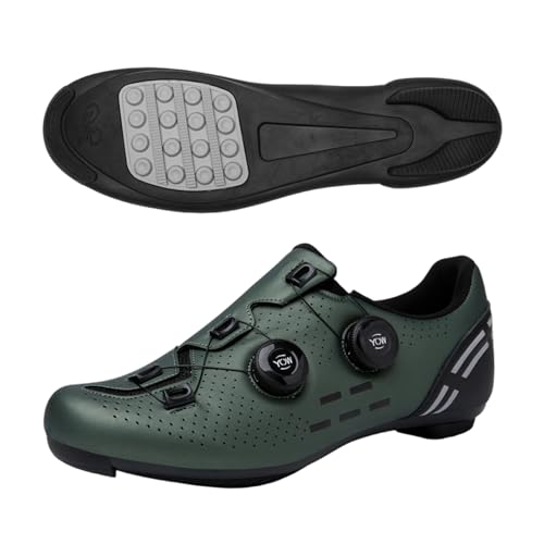 Kraftpaid Mountainbike Schuhe Herren,Rennradschuhe Herren,Atmungsaktive Radsportschuhe,Fahrrad Spin MTB Schuhe,Unisex Atmungsaktiv,Harte Sohle Radsportschuhe,Reflektierende Streifen FüR Nachtfahrten von Kraftpaid