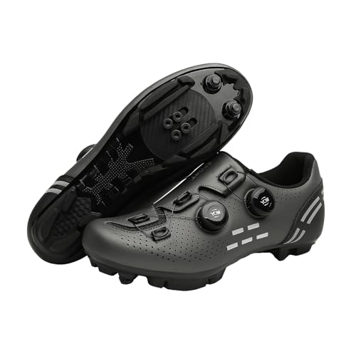 Kraftpaid Mountainbike Schuhe Herren,Rennradschuhe Herren,Atmungsaktive Radsportschuhe,Fahrrad Spin MTB Schuhe,Unisex Atmungsaktiv,Harte Sohle Radsportschuhe,Reflektierende Streifen FüR Nachtfahrten von Kraftpaid