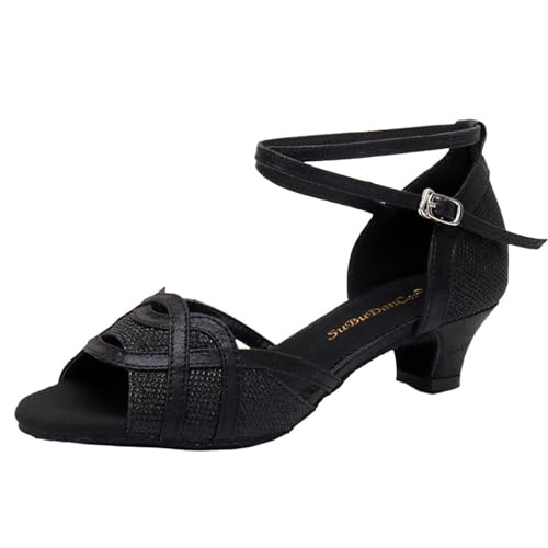 latein Schuhe,lateinische Tanzschuhe Sandalen,Damen Sandalen Tanzschuhe,Hochzeitsfeier Tanzschuhe,Peep Toe,Bequeme rutschfeste,weiche Sohle,Die Schuhe eignen Sich für Gesellschaftstanz von Kraftpaid