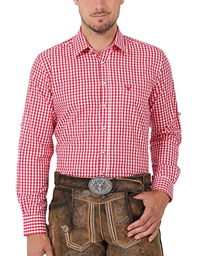 Krüger Herren Trachtenhemd lang, Modell Trachtenhemd, Langarm, Art.-Nr. 000951-0-0109, 4XL, rot von Krüger