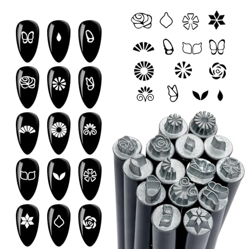 Krujecnt Gel Nagel Stempel | 15 Stück Nagelstift Set | Designwerkzeuge Mit Verschiedenen Mustern Doodles Kit Für Anfänger Mädchen Krujecnt Gel Nagel Stempel | 15 Stück Nagelstift Set | Designwerkzeuge Mit Verschiedenen Mustern Doodles Kit Für Anfänger Mädchen von Krujecnt