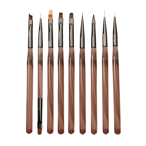 Krujecnt Nageldesign-Pinsel,Design-Pinsel für - 9X Nageldesign-Malpinsel | Nagel-Gel-Nagellack-Malpinsel für Frauen, Nagel-Dotting-Werkzeuge für den Heimgebrauch im Salon Krujecnt Nageldesign-Pinsel,Design-Pinsel für - 9X Nageldesign-Malpinsel | Nagel-Gel-Nagellack-Malpinsel für Frauen, Nagel-Dotting-Werkzeuge für den Heimgebrauch im Salon von Krujecnt