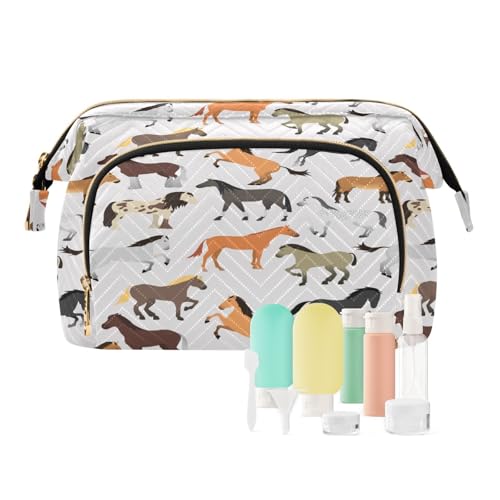 Reisetasche, Make-up-Tasche, Kosmetiktasche, Pferdebauernhof für Frauen, Männer, Mädchen, rustikal, Tiere, wasserdicht, Make-up, Kosmetik, Wasch-Organizer, Reisezubehör, mehrfarbig#1, Beauty-Etui Reisetasche, Make-up-Tasche, Kosmetiktasche, Pferdebauernhof für Frauen, Männer, Mädchen, rustikal, Tiere, wasserdicht, Make-up, Kosmetik, Wasch-Organizer, Reisezubehör, mehrfarbig#1, Beauty-Etui von Ksajwzf