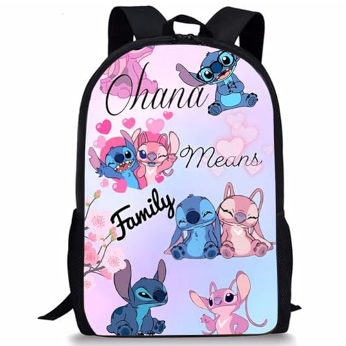 Stitc-h Kinderrucksack Tasche, Schulrucksack, Hohe Kapazität Rucksäcke,Kindergarten Rucksack,3D Gedruckte Cartoon Anime Schultasche Kinder Schulrucksack Schüler-Schultasche für Kinder Schultaschen von Ksopsdey