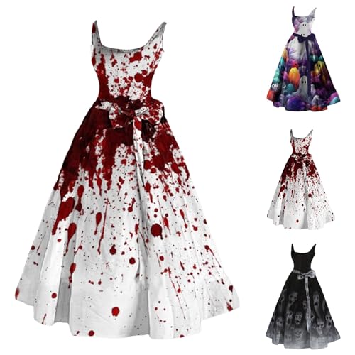 Kswlwccpp Halloween Kostüm Damen Gruselig Blutige Zombie Braut Kostüm Horror Elegant Brautkleid Ärmellos Aufdruck Halloween Kleid fur Damen Kswlwccpp Halloween Kostüm Damen Gruselig Blutige Zombie Braut Kostüm Horror Elegant Brautkleid Ärmellos Aufdruck Halloween Kleid fur Damen von Kswlwccpp