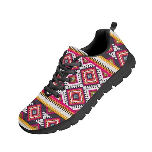 Kuiaobaty Color Splatter Art Laufschuhe für Herren und Damen, bequeme Sportschuhe, lässig, Memory-Schaum, atmungsaktive Sneaker, Ethnischer Boho, 42.5 EU von Kuiaobaty