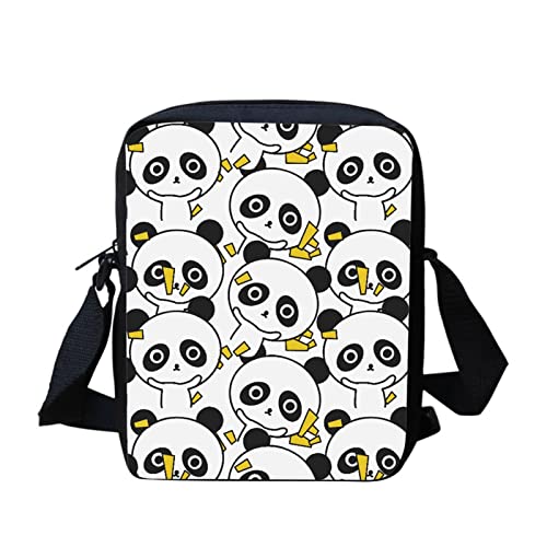 Kuiaobaty Frauen Crossbody Tasche Kleine Messenger Bag für Mädchen Teenager Handytasche Frauen mit Gurt Umhängetasche, panda von Kuiaobaty