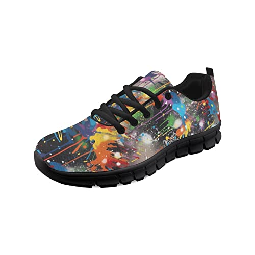 Kuiaobaty Herren-Turnschuhe, rutschfest, lässig, Laufschuhe, Farbkunst, atmungsaktiv, athletisch, Walking-Sneaker mit Memory-Schaum, Graffiti Art B, 39 EU von Kuiaobaty