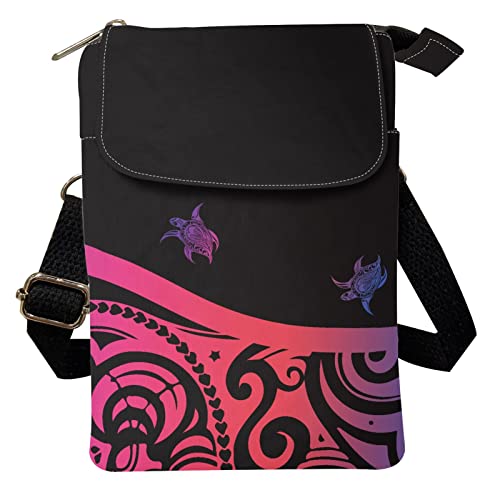 Kuiaobaty Kleine Schultertasche für Damen und Mädchen, Hundepfoten, Kuh-Druck, Mandala-Blumen, Reißverschluss, Schultertasche, leichte Umhängetasche, Schildkröten von Kuiaobaty