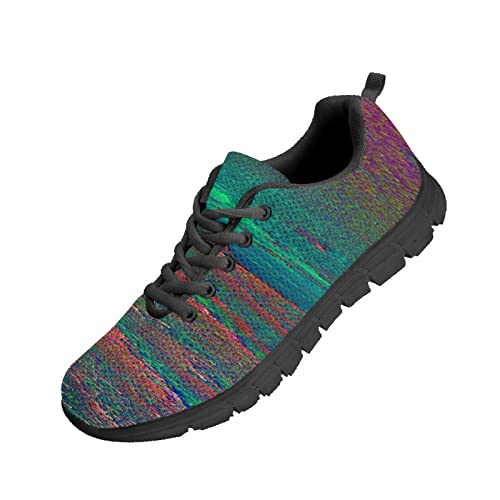 Kuiaobaty Laufschuhe Herren Sneaker Camouflage Tier Textur Tribal Muster Athletic Turnschuhe Leichte Sportschuhe Schwarz, Farbverläufe Kunst, 42.5 EU von Kuiaobaty