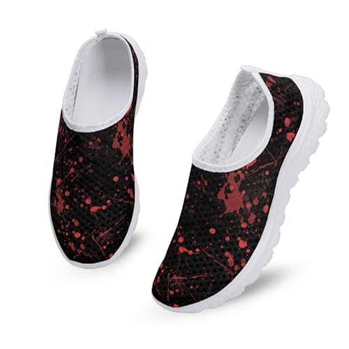 Kuiaobaty Modische Turnschuhe für Damen, Gothic-Kunst, Schlupfschuhe, weite Passform, Sneaker, leicht, Bloody Splatter, 36.5 EU Kuiaobaty Modische Turnschuhe für Damen, Gothic-Kunst, Schlupfschuhe, weite Passform, Sneaker, leicht, Bloody Splatter, 36.5 EU von Kuiaobaty