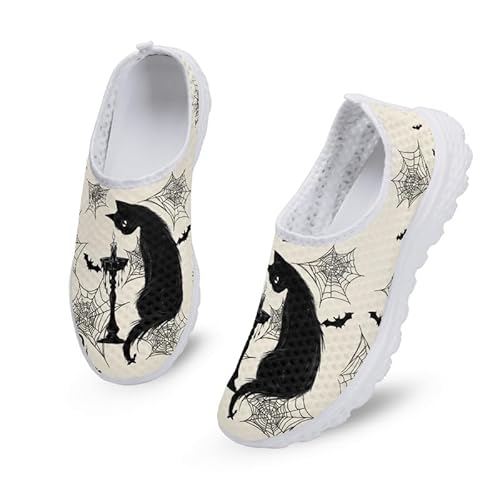 Kuiaobaty Modische Turnschuhe für Damen, Gothic-Kunst, Schlupfschuhe, weite Passform, Sneaker, leicht, Kerzenhalter Katze, 40.5 EU Kuiaobaty Modische Turnschuhe für Damen, Gothic-Kunst, Schlupfschuhe, weite Passform, Sneaker, leicht, Kerzenhalter Katze, 40.5 EU von Kuiaobaty