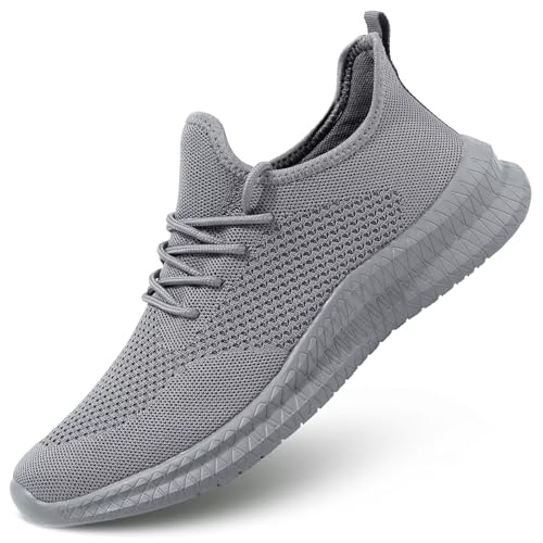 Herren-Laufschuhe, leicht, atmungsaktiv, bequem, lässig, modisch, Sneaker, Netzstoff, Workout-Schuhe, Grau 1, 39.5 EU von Kundork