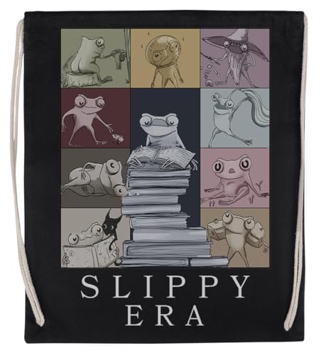 Slippy Era Unisex-Sporttasche, Schwarz, Umweltfreundlicher Sack von Kwantees