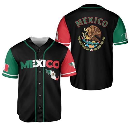 Mexiko-Baseballtrikot, mexikanisches Baseball-Trikot, Adler Mexiko Baseball, Mexiko USA Trikot, Camisa De Mexico Mexiko Shirts, Stil 1, Mittel von Kydopal