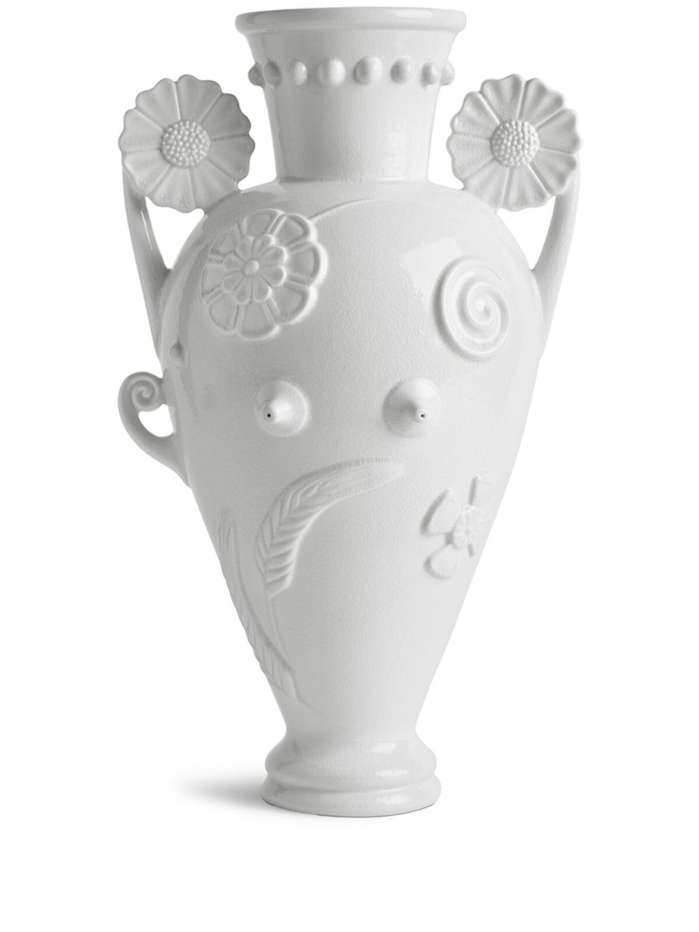 L'Objet Pantheon Persephone Porzellanvase (47cm x 26,5cm) - Weiß von L'Objet