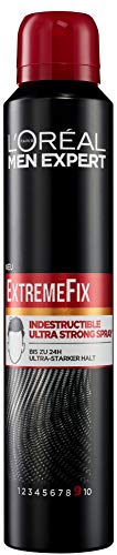 L'Oréal Men Expert Haarspray für Männer, Industrielles Ultra Strong Haarstyling-Spray für bis zu 24 Stunden extrem starten Halt, Extreme Fix, 1 x 200 ml von L'Oréal Men Expert