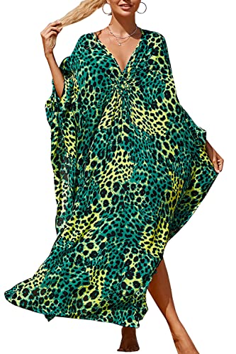 L-Peach Damen Langes Caftan Nachthemd Loungewear Strandkleid Vertuschungen Robe Sarong Pareo von L-Peach