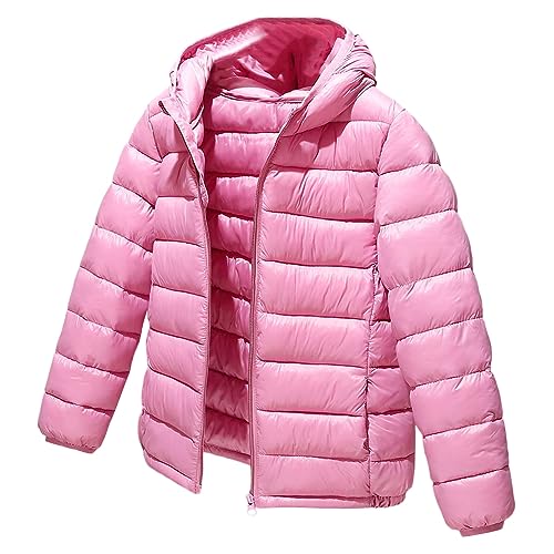 L SERVER Daunenjacke Kinder Jungen mit Kapuze Winddichter Warmer Parka Mädchen Stylische Leichte Winterjacke Sportliche Steppjacke Wintermantel, Rosa, 122-128 L SERVER Daunenjacke Kinder Jungen mit Kapuze Winddichter Warmer Parka Mädchen Stylische Leichte Winterjacke Sportliche Steppjacke Wintermantel, Rosa, 122-128 von L SERVER