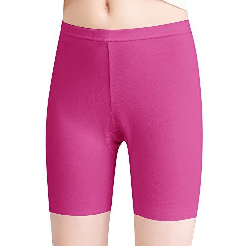 L&K-II Mädchen Leggings Kurz Radlerhose aus Baumwolle Sommer Shorts Uni Farbe Rosa 110/116 von L&K-II