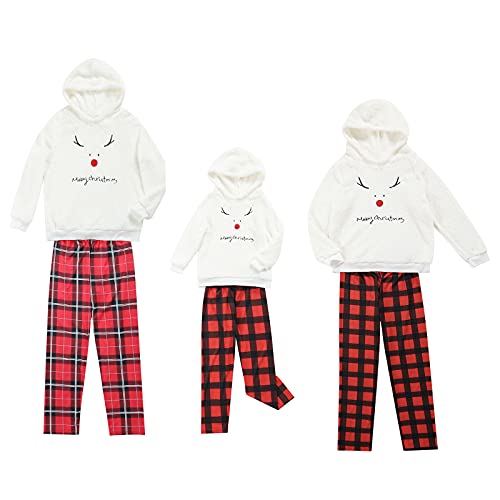 Familie Weihnachts Schlafanzug Pyjama Set Damen Herren Mädchen Jungen Kuschelig Weihnachtspullover Hirsch Hausanzug Fleecepullover Weihnachts Motiv (Kinder, 9 Years) von L&ieserram