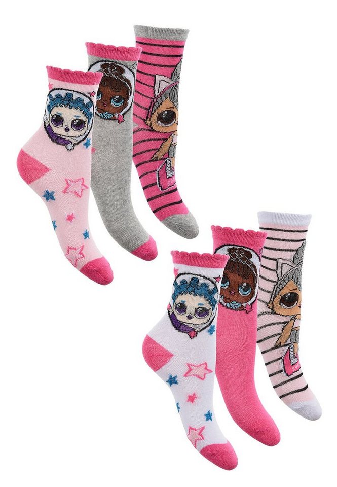 L.O.L. SURPRISE! Socken Kinder Mädchen Strümpfe Socken (6-Paar) von L.O.L. SURPRISE!