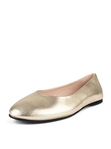 L37 HANDMADE SHOES Damen Ballerinas I Naturleder I Lederfutter I Handgefertigte Schuhe I Bequem und Elegant I Baby Come On I Ballet Flat, Gold, 36 EU von L37 HANDMADE SHOES