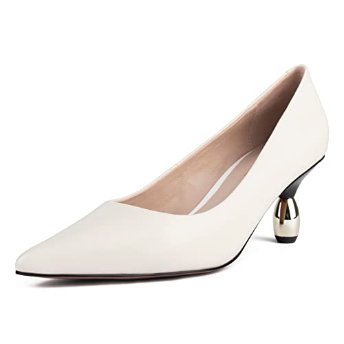 L37 HANDMADE SHOES Damen Italian Job Pump, White, 38 EU von L37 HANDMADE SHOES