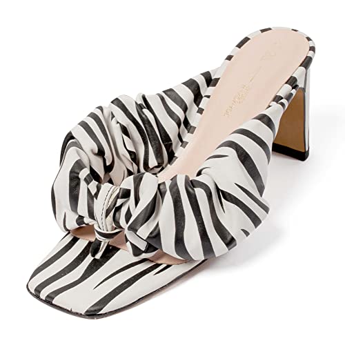 L37 HANDMADE SHOES Heeled Sandals OH SHEILA, Black/White, 37 von L37 HANDMADE SHOES