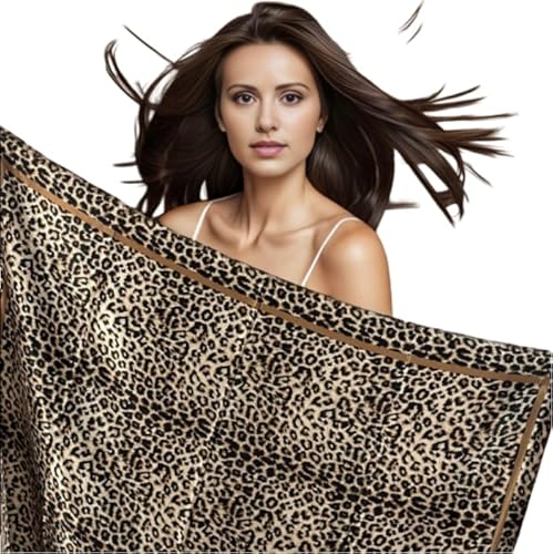 LA FERANI elegant Halstuch 90x90cm | Tuch Leopard braun Bandana Seide Satin | Kreuzfahrt Tuch Frühling Sommer Style Design | Business Style Geschenk Damen LA FERANI elegant Halstuch 90x90cm | Tuch Leopard braun Bandana Seide Satin | Kreuzfahrt Tuch Frühling Sommer Style Design | Business Style Geschenk Damen von LA FERANI