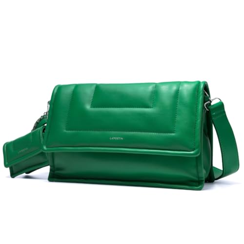 LA FESTIN PU-Leder Umhängetasche Damen Mit Mini-Geldbörse - Luxus handtasche damen groß Mit Verstellbarem Lederband, schultertasche damen Mit Innenreißverschluss und Steckfächern - Grün LA FESTIN PU-Leder Umhängetasche Damen Mit Mini-Geldbörse - Luxus handtasche damen groß Mit Verstellbarem Lederband, schultertasche damen Mit Innenreißverschluss und Steckfächern - Grün von LA'FESTIN