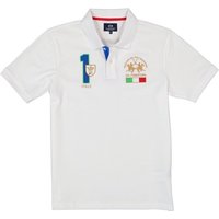 LA MARTINA Herren Polo-Shirt weiß Baumwoll-Piqué von LA MARTINA