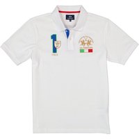 LA MARTINA Herren Polo-Shirt weiß Baumwoll-Piqué von LA MARTINA