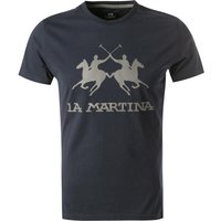 LA MARTINA Herren T-Shirt blau Baumwolle von LA MARTINA